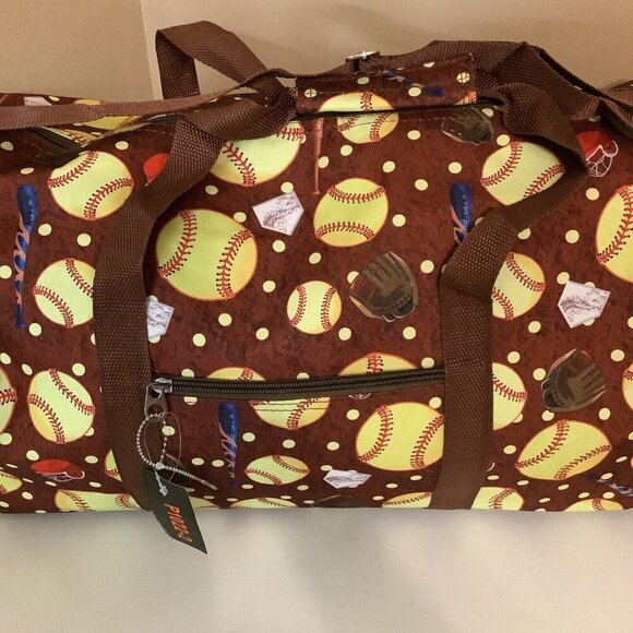 Softball Printed Oversized Duffel Gym. New With Tags - Picture 2 of 7